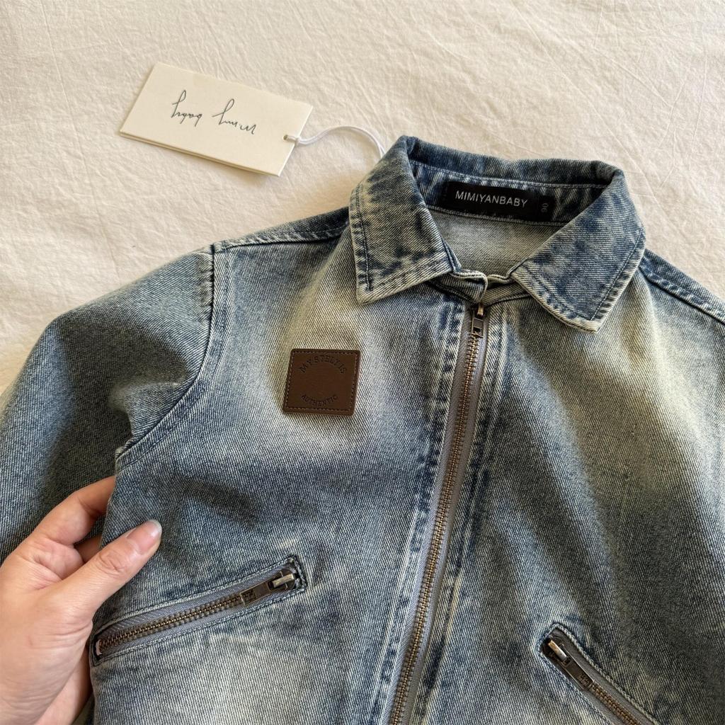 Kids Denim Jacket for Boys and Girls Spring Autumn Stylish Lapel Outerwear