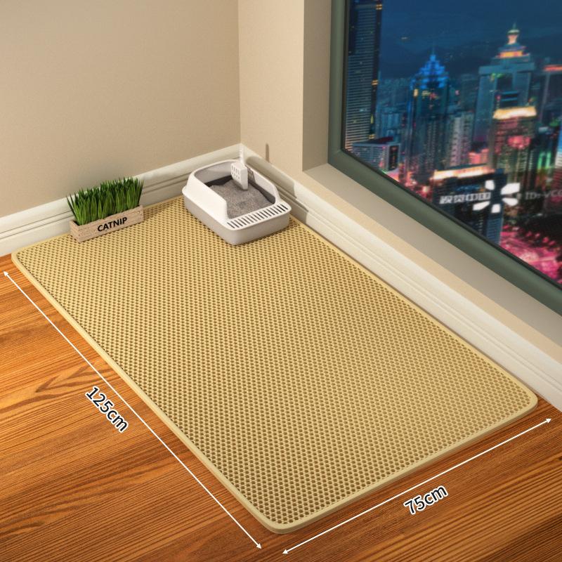 Podložka pod kočkolit s dárkem Dvouvrstvá voděodolná podložka pod kočičí záchod Protiskluzová podložka pod písek pro kočky Omyvatelná podložka na postel Čistící podložka Produkty