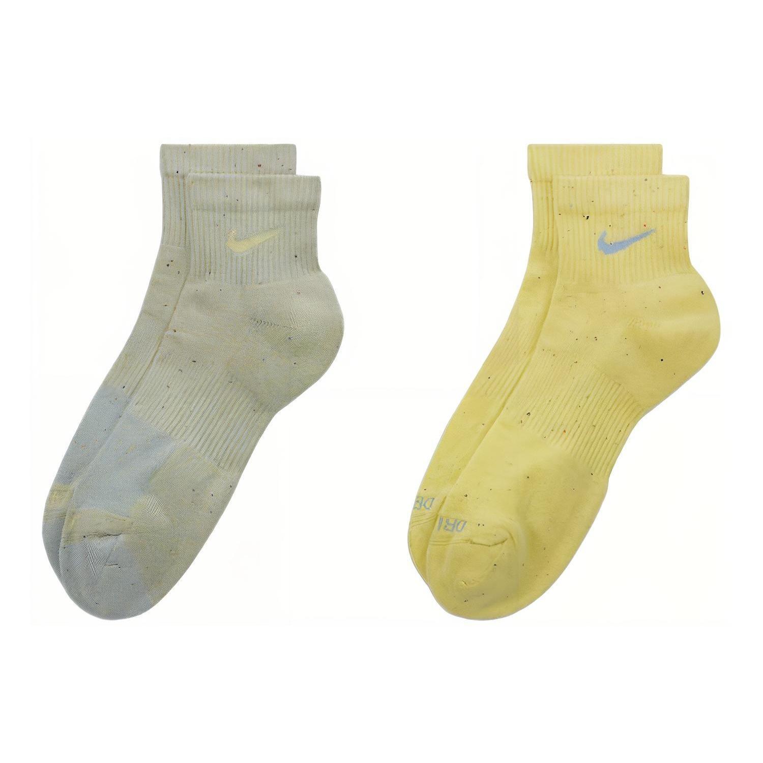 Nike Everyday Plus Cushioned Training Ankle Socks Green Yellow Men s DR5295-908 XL