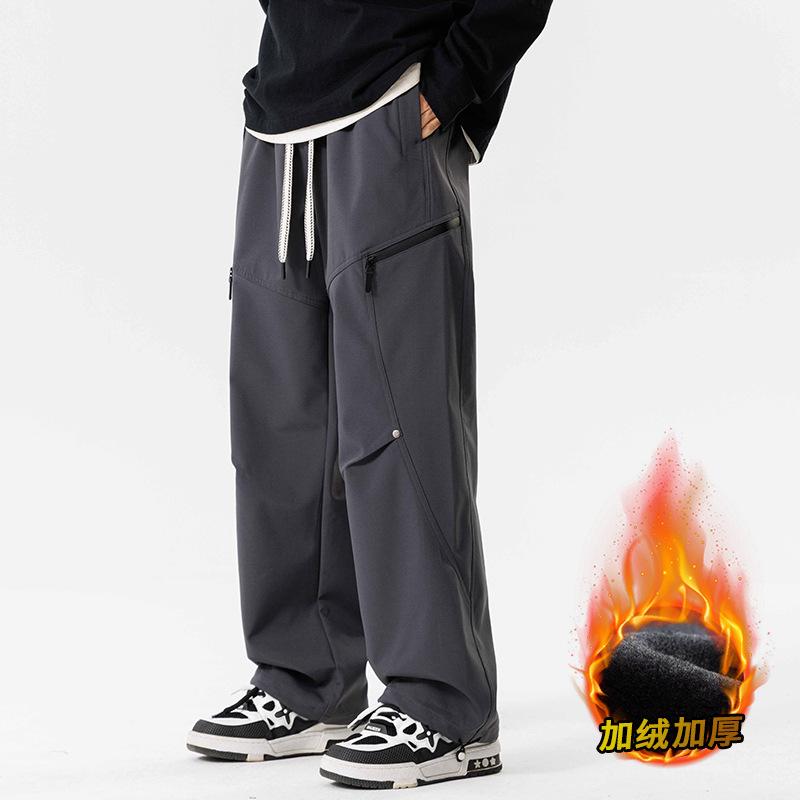 Pants Men's Autumn and Winter New Outdoor Charge Pants Waterproof Straight Versatile Men's Overalls Loose Casual Pants