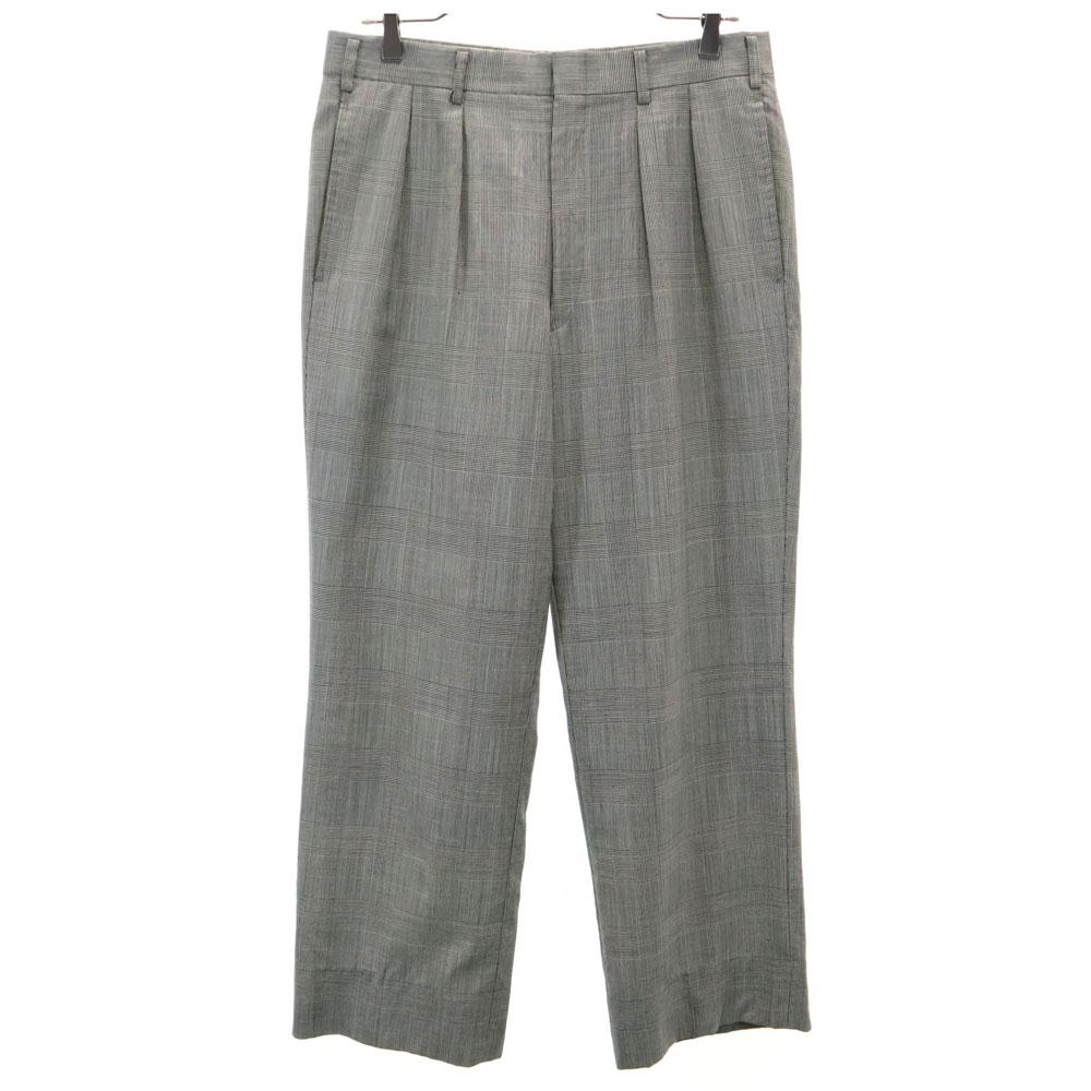 

BURBERRY 90s Old Check Pattern Slacks pants W82 gray Men s Used