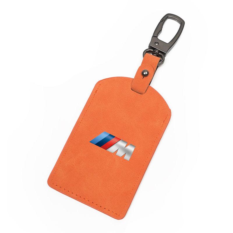 NVEQ9 Premium Leather Car Card Key Cover Protective Case For BMW Smart Card Key Accessories For BMW G80 G06 G07 G42 G14 G15 / Stickers
