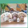 Adorable Plush Bunny Keychain Cute Soft Bag Charm Stuffed Animal Toy For Kids