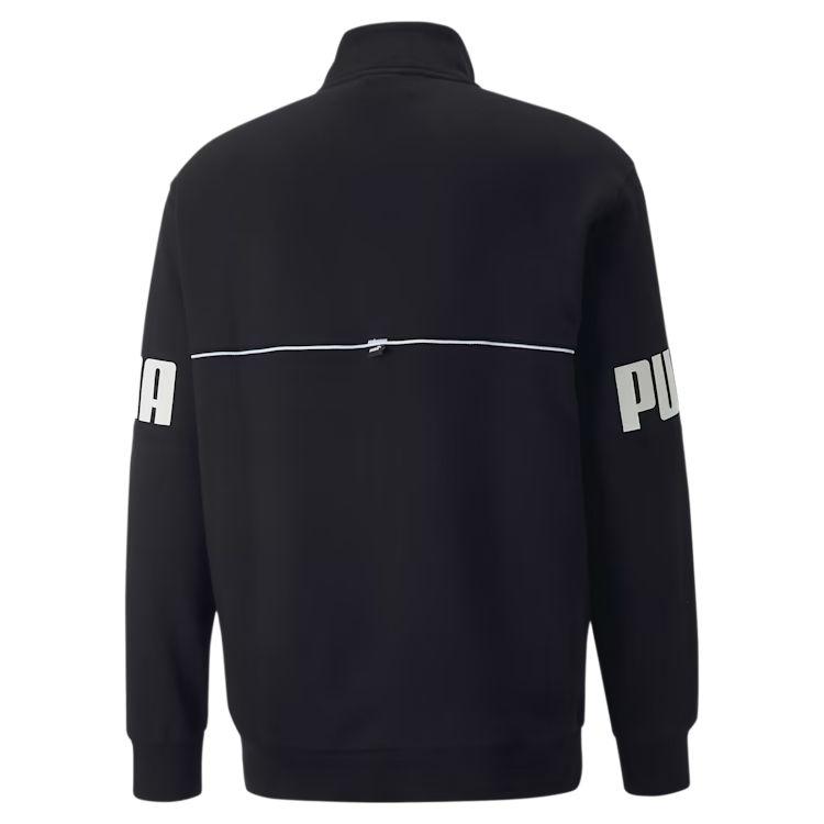 Puma Logo Pullover Comfortable Fashion Half-Zip Sweatshirt Men Sweatshirt Black 686058-01