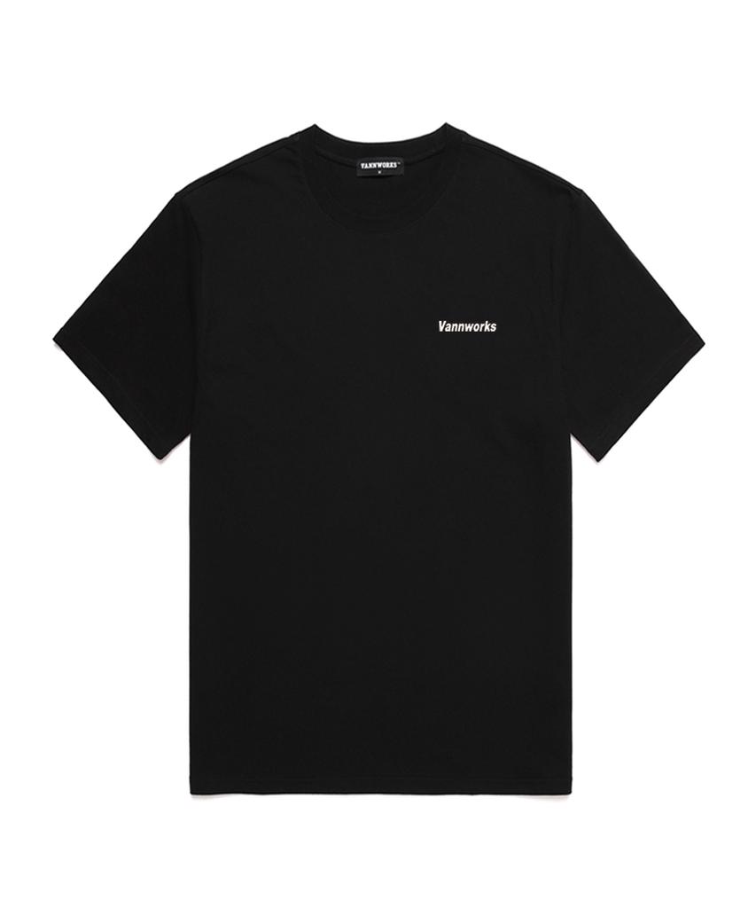 VANNWORKS Authentic Small Logo Short Sleeve T-Shirt (Vs0023) Black_White