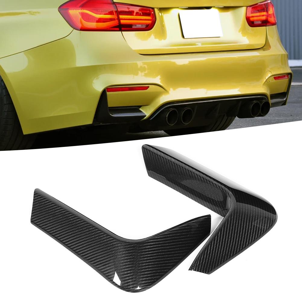 Carbon Fiber Rear Bumper Spoiler Trims Corner Anti Crash Cornerite Valance Flaps Fits for F80 M3