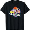 The Powerpuff Girls Group Rainbow Heart Flight T-Shirt