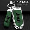 For Jeep Zinc Alloy Leather Car Key Cover Case Fob for Jeep Renegade Compass Cherokee Grand for Chrysler 300C Wrangler Car Ac