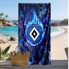 Hamburger SV Fußball Druck Strandtuch, Großes Weiches Schnelltrocknendes Handtuch für Strand Camping Schwimmen