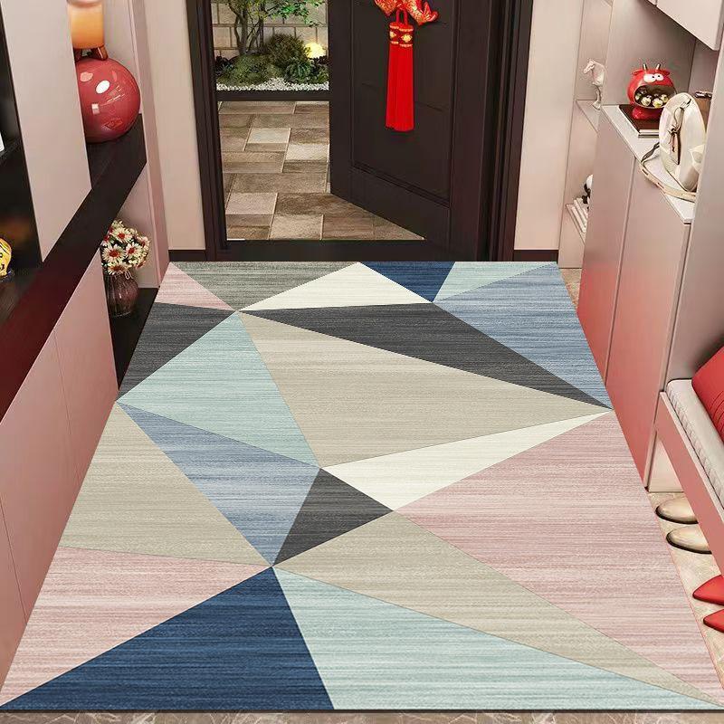 Entrance Carpet At The Foyer Dirt Resistant Crystal Velvet Carpets Absorbent Foot Mats Door Mats