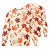 Men's Casual Loose Fit Round Neck Printed Long Sleeve Shirt