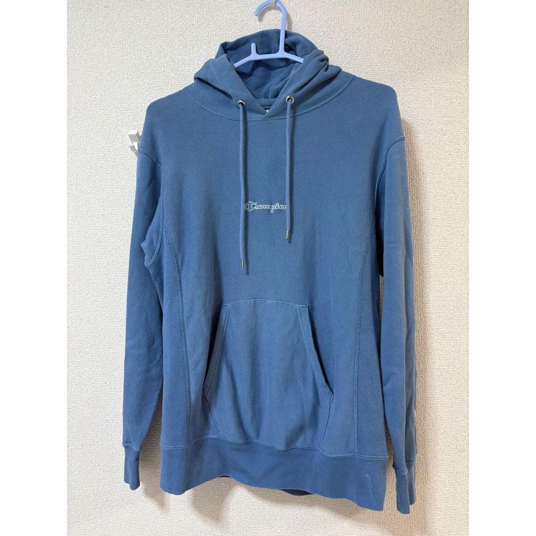 [Extremely Good Condition] Champion Reverse Weave Parka Blue Ladies L Equivalent