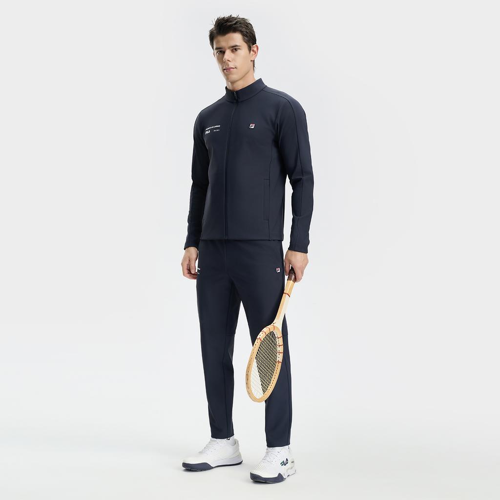 Fila Simple Mature Coach Jacket Men Jackets Royal-Blue A11M433505FNV