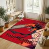Personalized Crystal Velvet Carpet,Chainsaw Man Custom Printed Name, Plush Area Rug For Home Indoor Decor