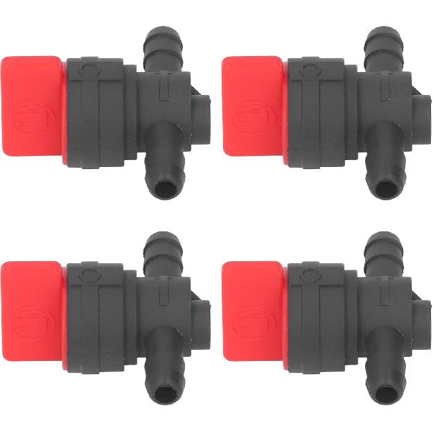10Pcs Fuel Shut Off Valve, 1/4 Inline Fuel Cut Off Shut Off Valve Gas Fuel Small Engine On Off Fuel Switch Tap for 494768 5091H 5091K 697947 Lawn