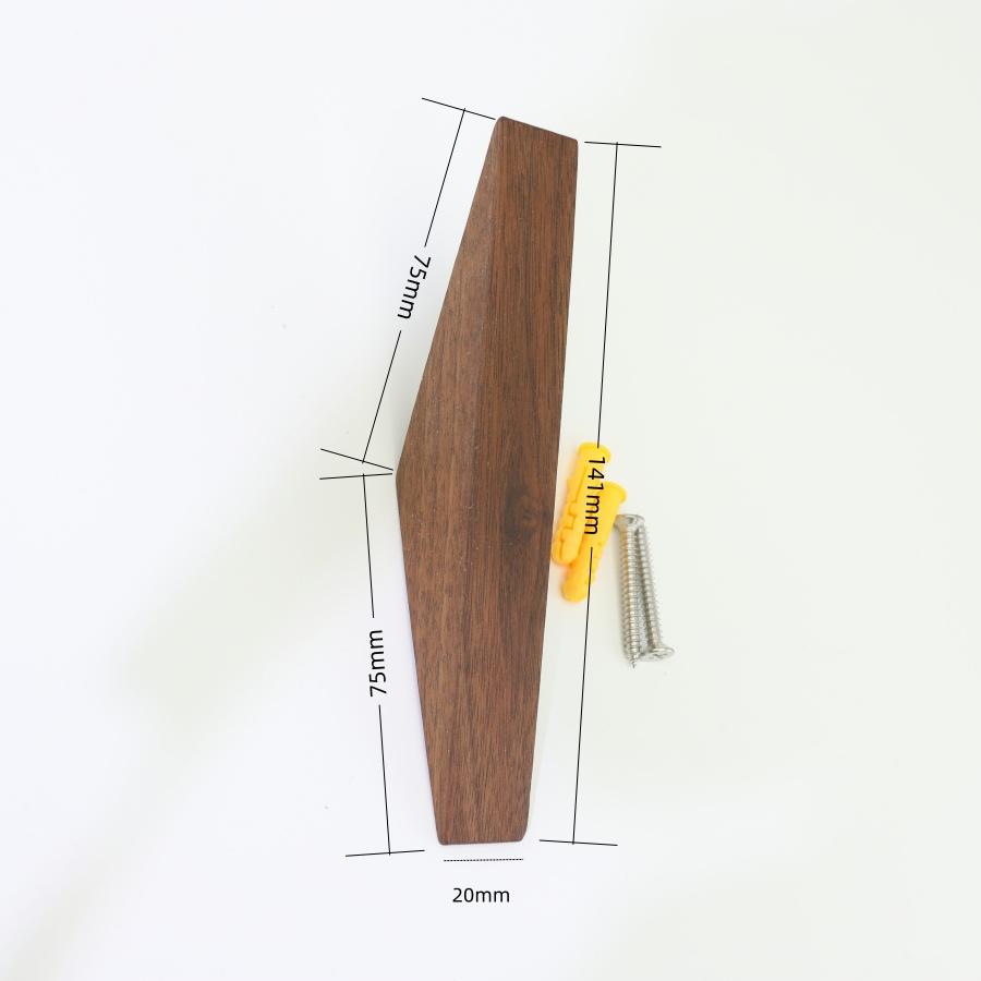 Cintre mural en bois pour vêtements, crochet pour manteau, porte-clé décoratif en bois naturel, chapeau