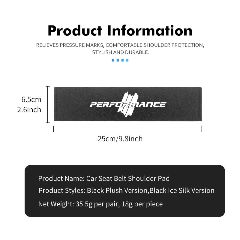 Car Seat Belts Protective Cover Plush Safety Belt Shoulder Pad For BMW M Performance E84 F10 F20 F15 F25 iX iX1 iX2 iX3 iX5 iX7 VO8