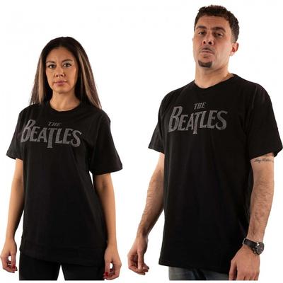 The Beatles Unisex Adult Drop T logotipo marškinėliai