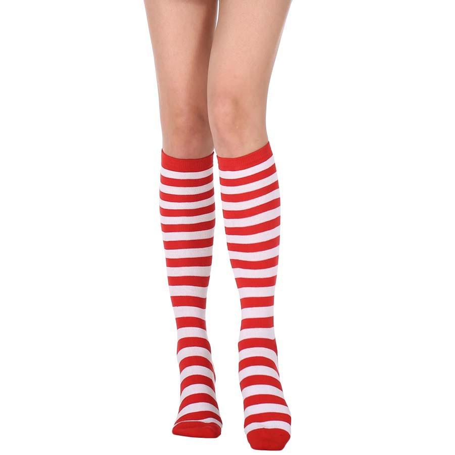 1 Paar Kniehohe Röhrensocken für Damen, Geeignet für Ganzjahreswärme - Unifarben & Gestreifte Sportsocken, Beinwärmer für Sport & Freizeit