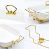 Nordic Ceramic Food Warmer 12/14/16in Rectangular Restaurant Soup Pot Insulation with Lid Chafing Dish Casserole Serving Buffet