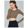 Ningbo Dashu Autumn and Winter Long-sleeved Yoga Clothes for Women with Chest Pads Tight-fitting and Beautiful Back Pilates