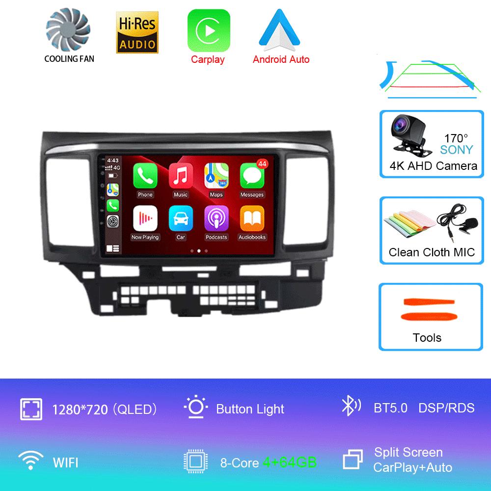 Android 14 For MITSUBISHI LANCER 9 10 X 2008 2009 2010 2011 - 2016 9Inch Stereo Audio Car Radio GPS Player Carplay Auto Screen