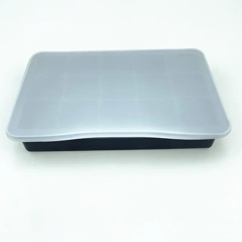 4/6/8/15 Grid Big Ice Tray Mold Food Grade Silicone with Lid Giant Ice Square Tray Summer DIY Ice Maker Home Bar Ice Ball Molds