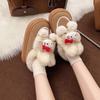 Cute Cartoon Women's Snow Boots 2025 New Autumn and Winter Thick-soled Heightened Velvet Thickened Velcro Cotton Shoes