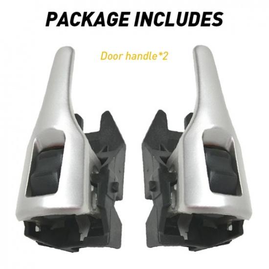 2Pcs ide Door Handle Silver Left Right For 2009-2015 Toyota Corolla Matrix