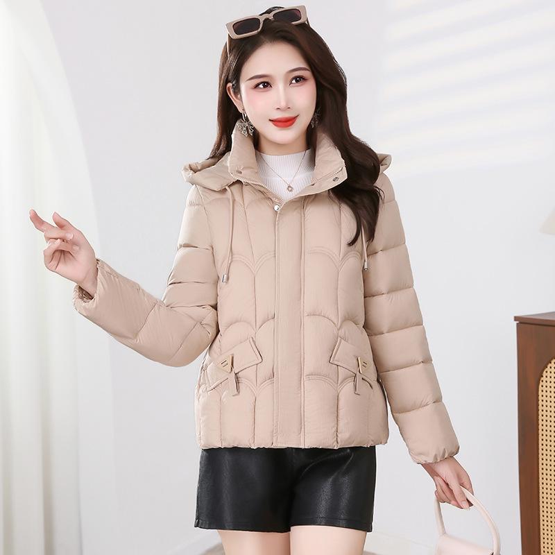 Women's Versatile Hooded Thickened Cotton Coat - Trendy 2025 Winter Fashion