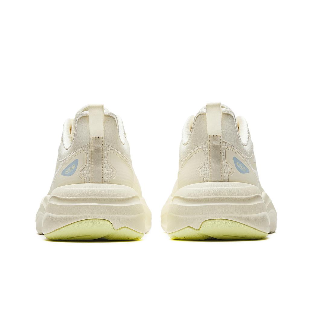 Anta Textile, Synthetic Leather Low top Versatile Training Shoes Women's Light Beige White 922617704Q-2