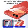 For Samsung Galaxy Z Flip 7 with Card Holder [RFID Blocking] & Hinge Protection & HD Screen Protector,Rugged Anti-Scratch Phone Case-Rose Red