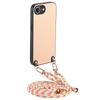 For iPhone 16e Case Carbon Fiber Texture PU+PC+TPU Anti Drop Phone Cover with Crossbody Lanyard