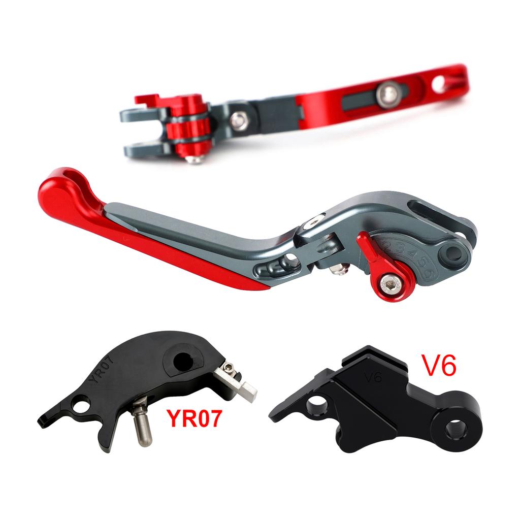 Regulowana dźwignia sprzęgła i hamulca pasuje do YAMAHA XSR900 XSR900GP MT-09 24-25 Czerwona