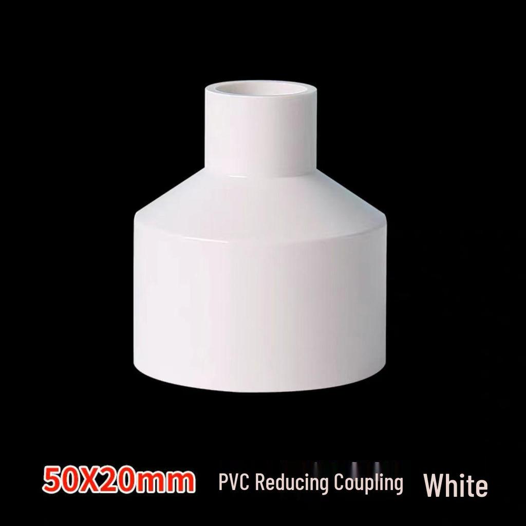 Acoplamiento Recto Reductor de PVC 1/2" a 3/4" Conector de Accesorio para Tubo de Plástico
