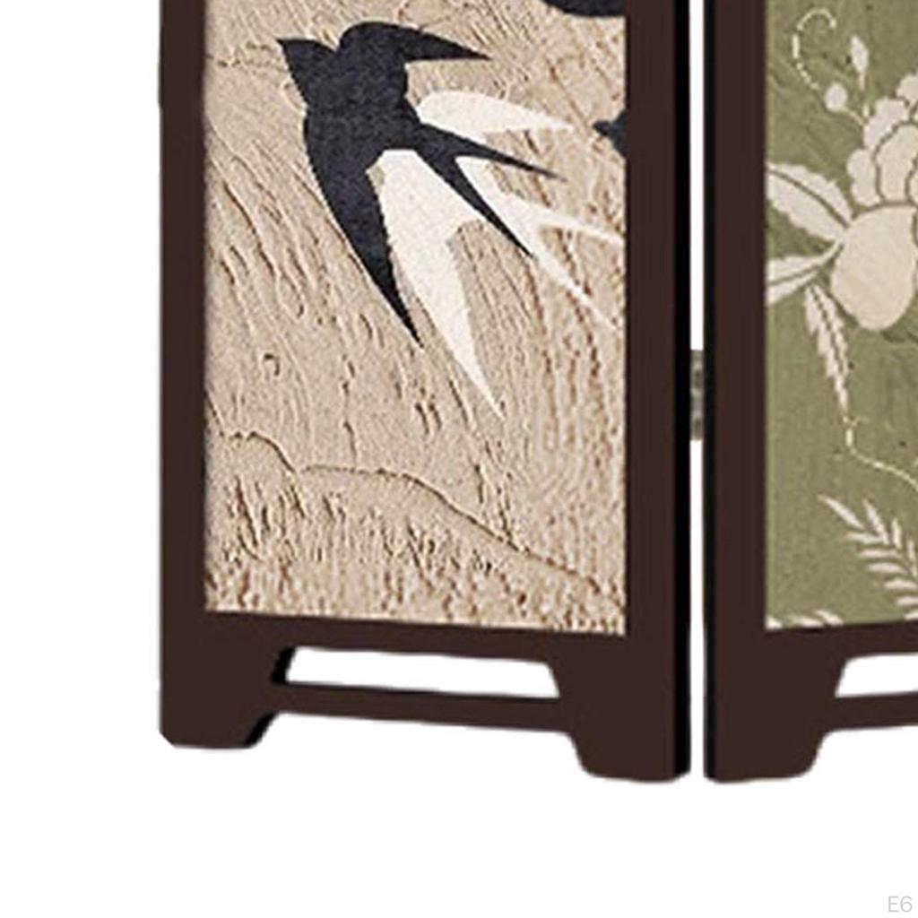 3-delad Mini Dekorativ Rumsavdelare, Traditionell Kinesisk, för Matsal eller Heminredning