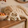Personalized Dark Aesthetic Gift Gothic Skeleton Heart Hand Sculpture, Spooky Halloween Resin Abstract Pumpkin Statue, Creative Tricky Desktop