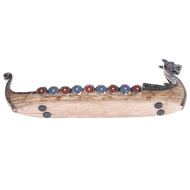 Vintage Loong Boat Incense Burner Chinese Style Furnishings Indoor Furniture Boat Shaped Desktop Decoration Incense Burner ZG134