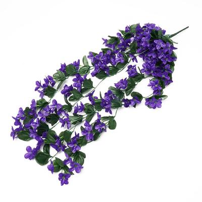 1pc Artificial Flowers Vine  Fake Flowers Ivy Vine Hanging Garland Wedding Home Decoration For Countyards
