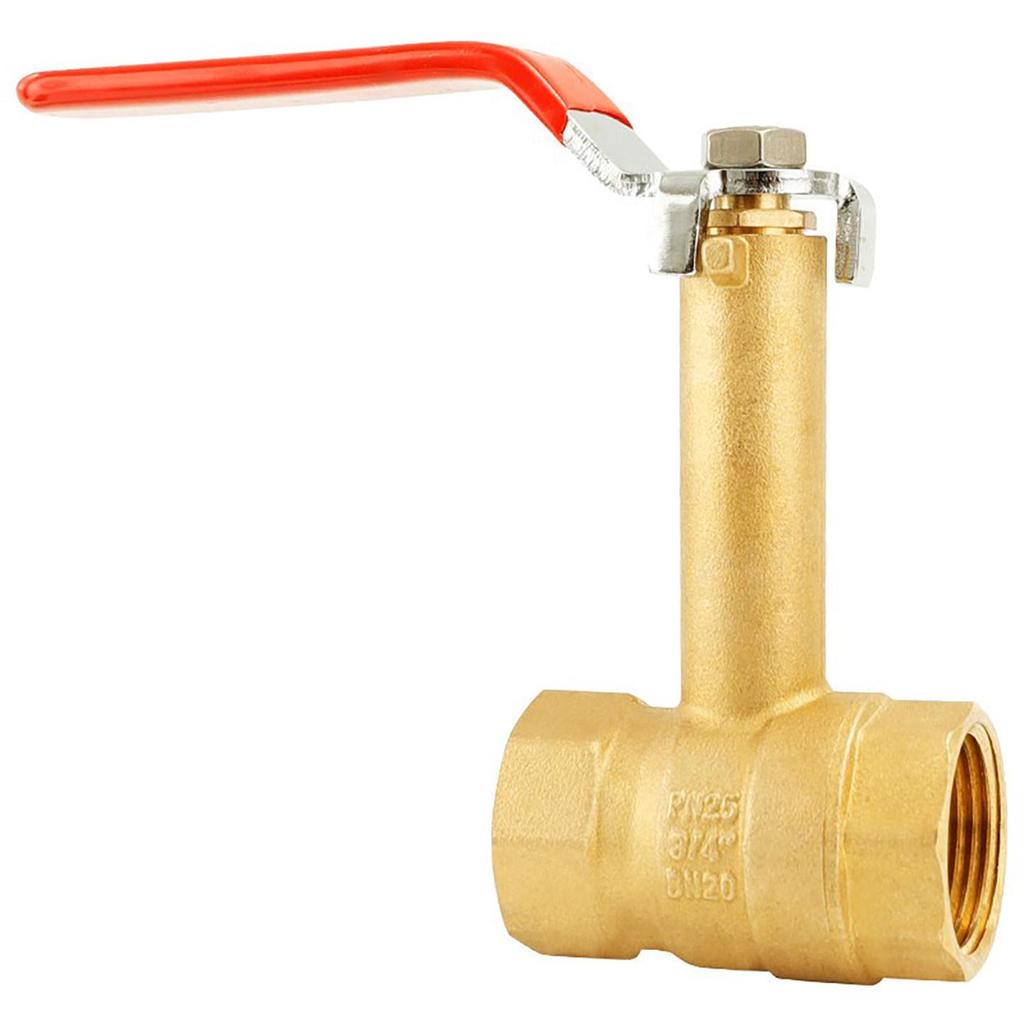 All-Copper High-Stem Straight-Through Ball Valve, 1 Inch, Double Internal Thread, 50 High Neck, Thickened Copper, Dn25.