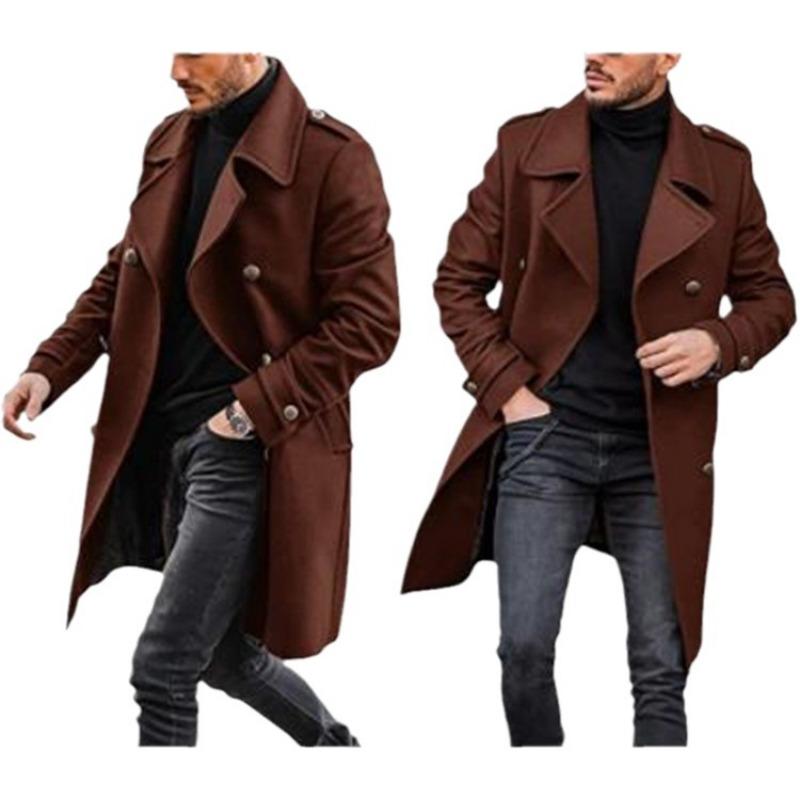 Men S Thickened Warm Woolen Overcoat Winter Casual Outerwear Jacket