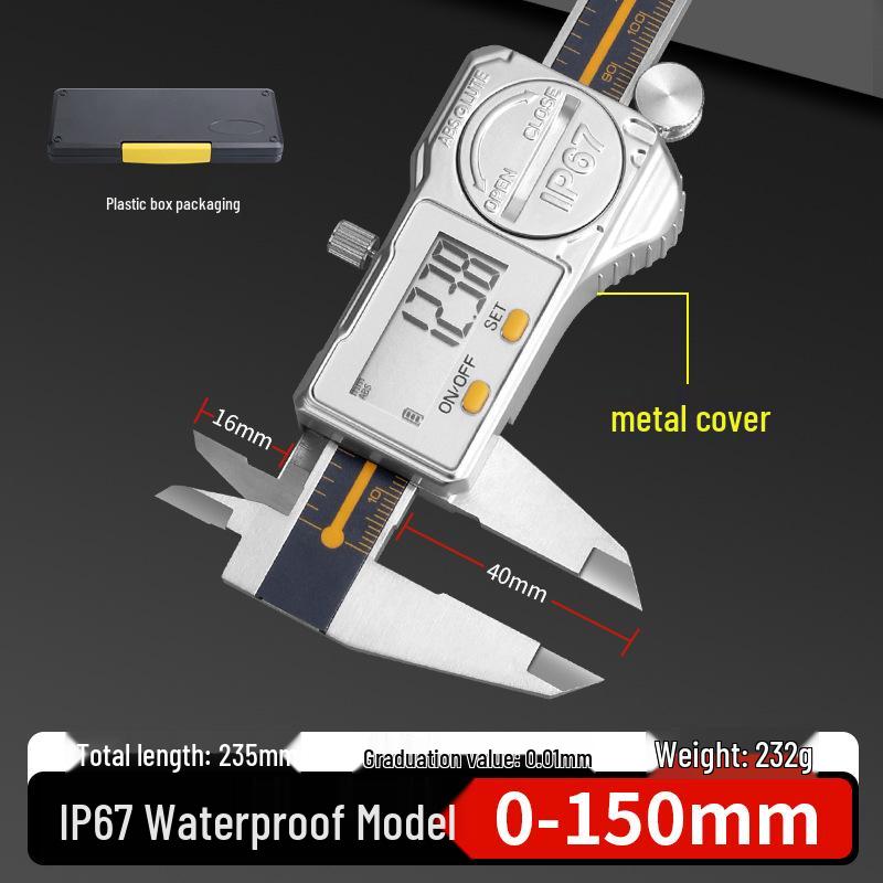 High-Precision Digital Vernier Caliper - Small Industrial Grade Metal Electronic Depth & Height Measurement Tool