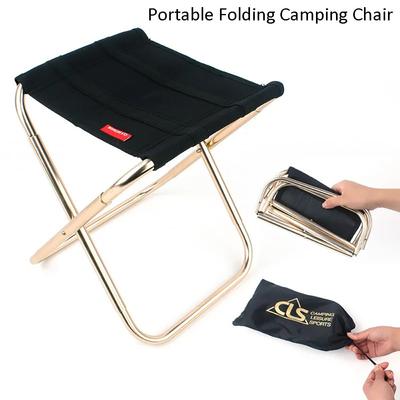 Mini-Klappstuhl für Outdoor-Camping, Angelstuhl aus Aluminiumlegierung, tragbarer Camping-Grillhocker.