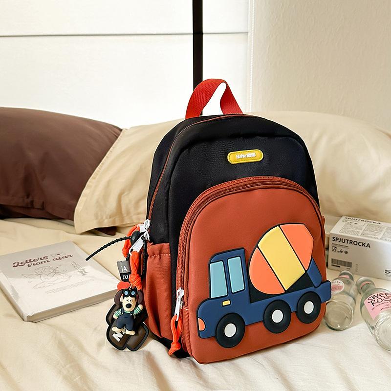 New Korean Style Fashion Cartoon Car Boys and Girls Lightweight Backpack Kindergarten School Bag Backpack