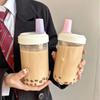 Simple Style Milk Tea Straw Cup, Suitable for Milk Tea and Coffee, Portable Water Bottle, Ideal Gift for Outdoor Sports and Home Use