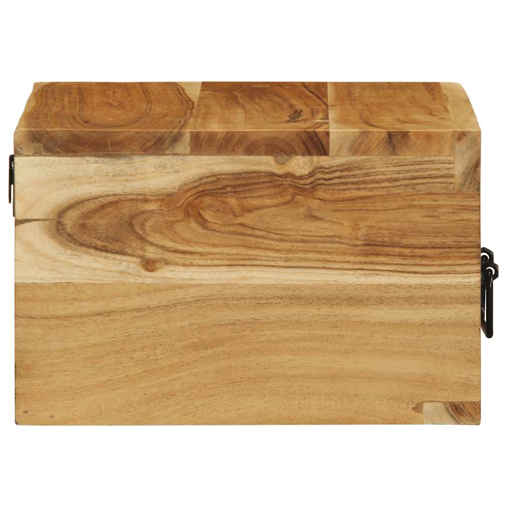 Wall Mounted Nightstand Solid Acacia Wood