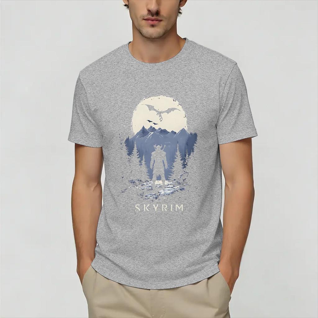Humor Skyrim You are Finally Awake TShirts for Unisex Crewneck Pure Cotton T Shirts Short Sleeve Tees Summer Clothing