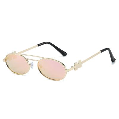 Retro Double Bridge Oval Women Sunglasses UV400 Luxury Eyewear Personalized Brand Frame Design