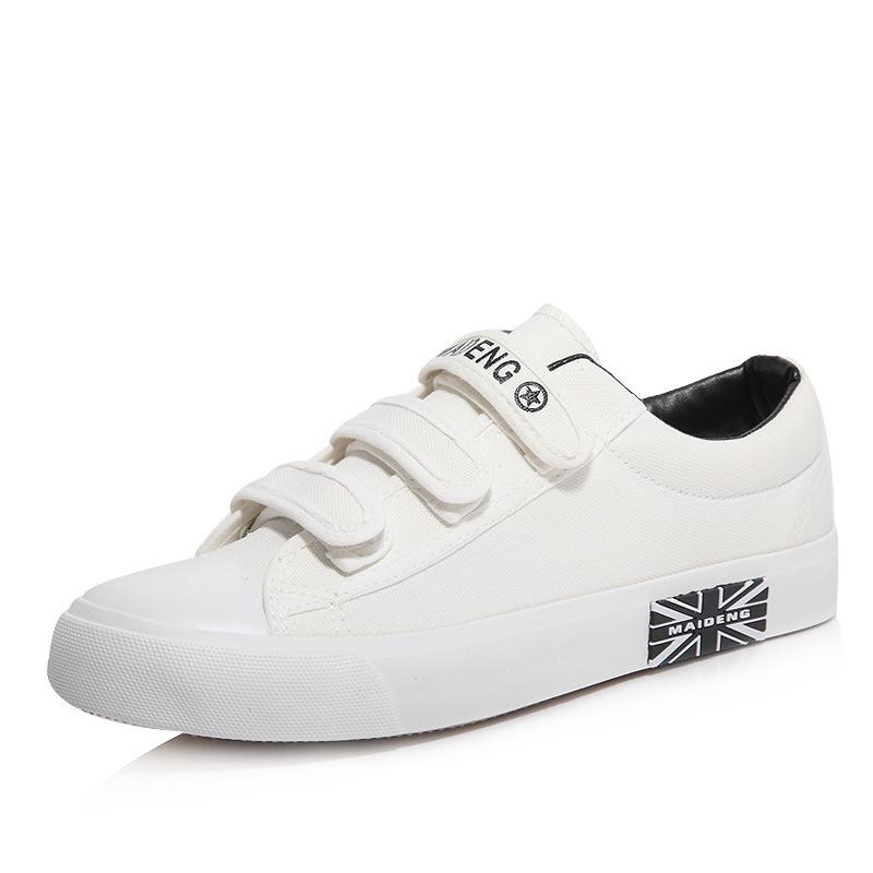 Sneakers Women Shoes 2024 New Casual Shoes Lace-up Canvas Shoes Woman Tenis Feminino Fashion Solid Hook&loop Female Sneakers