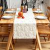 Polyester Halloween Table Runner With Embroidered Ghosts And Pumpkins For Party Decor